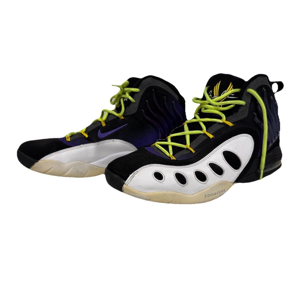 Nike Sonic Flight 'Black Purple Venom' 2014 Mens Size 13 Gary Payton Lakers